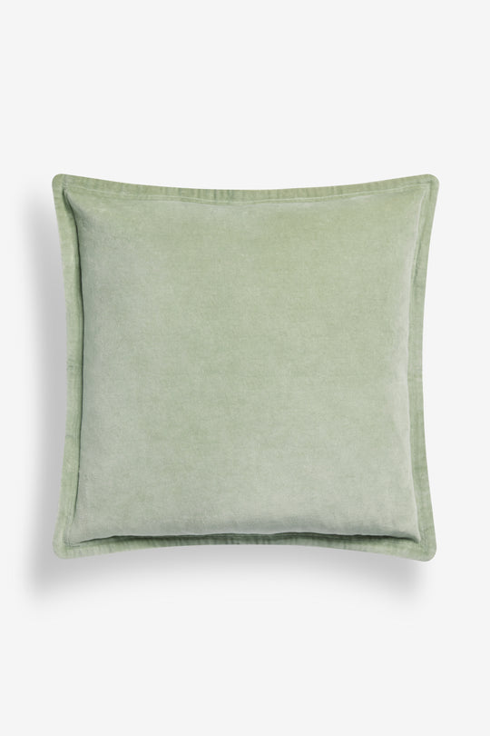 Washed Velvet Sage Green Cushion