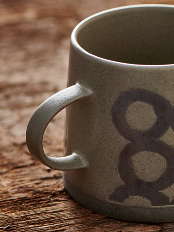 Circular Pattern Stoneware Mug