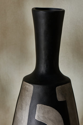 Hand Painted Papier Mache Vase