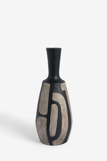 Hand Painted Papier Mache Vase