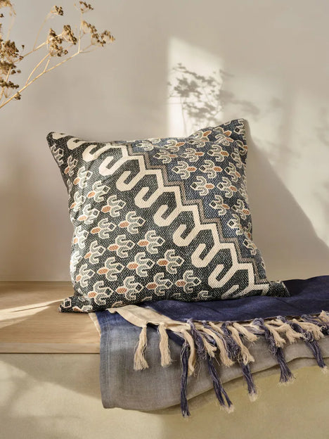 Blue Poppy Field Cushion