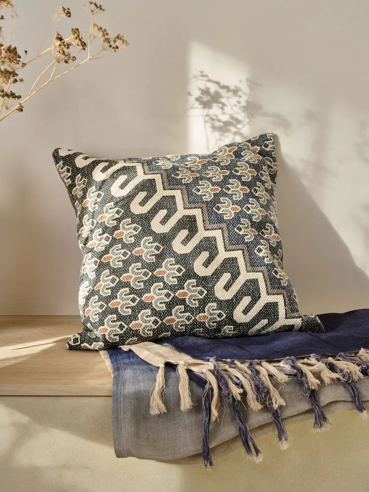 Blue Poppy Field Cushion