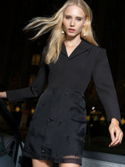 Darcy Embellished Tailored Mini Dress