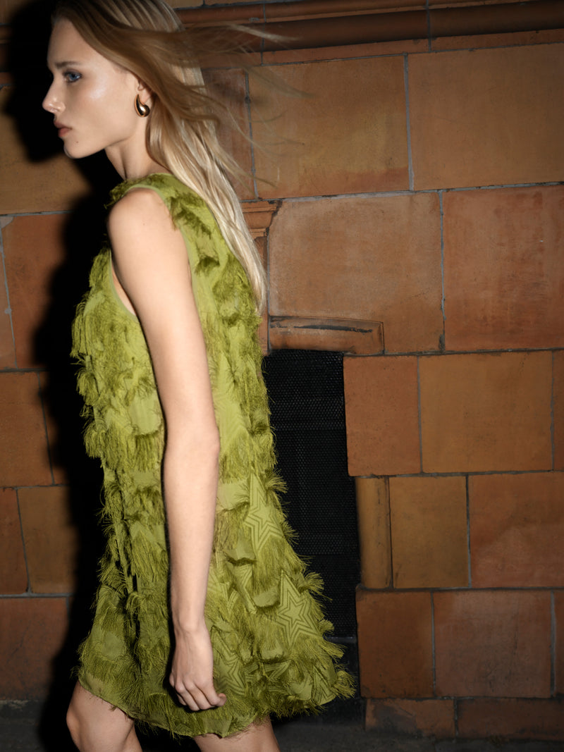 Miley Chiffon Star Fringe Mini Dress