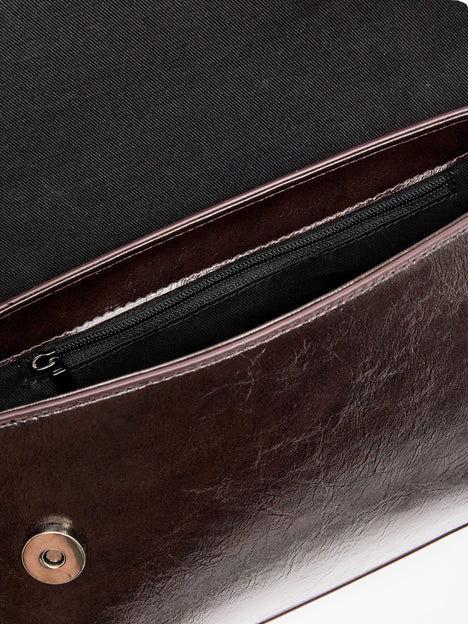 Patent Flap Shoulder Bag