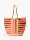 Raffia Stripes Beach Bag