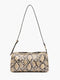 Snakeskin Handle Baguette Bag