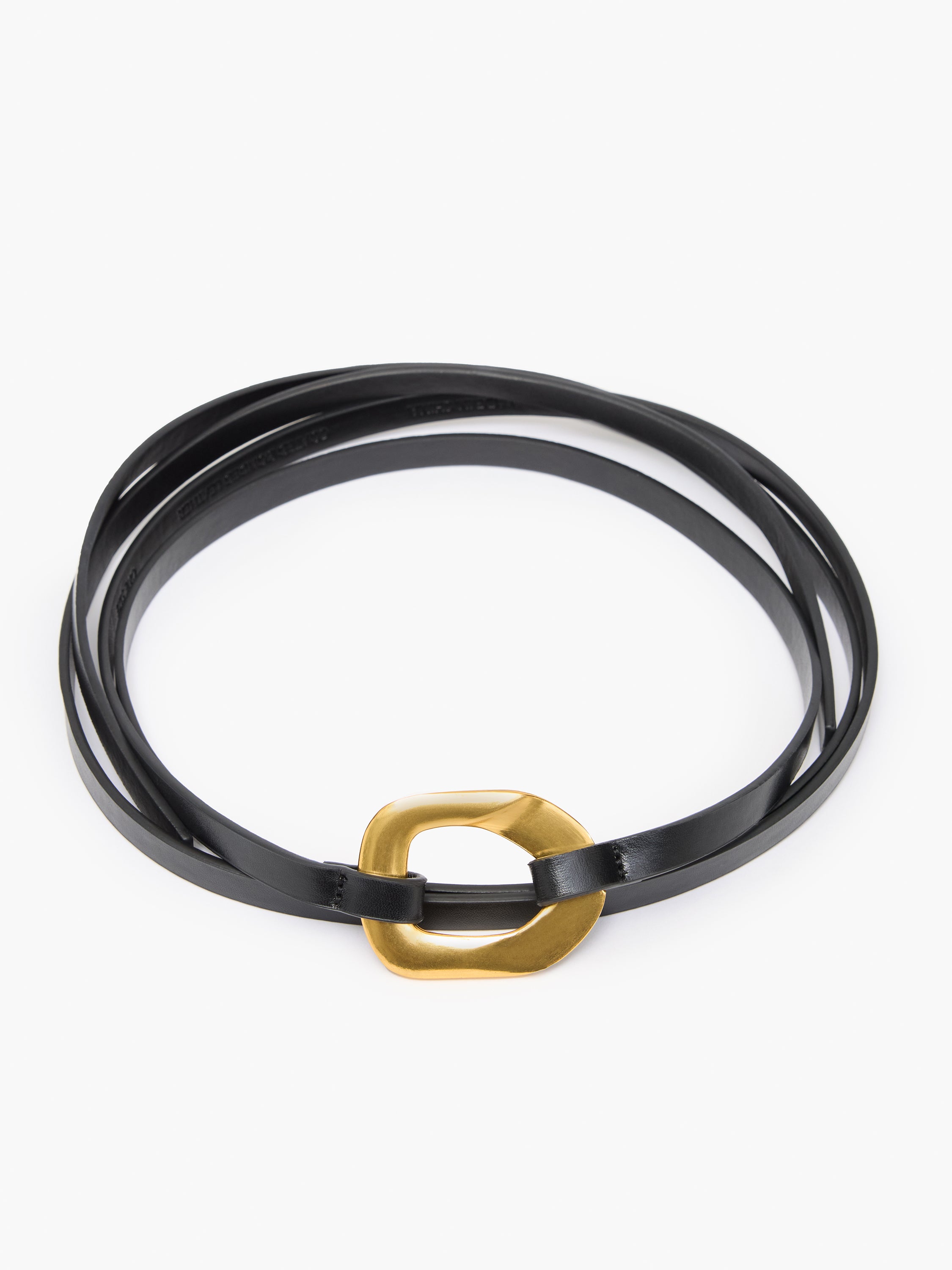 Ornate Buckle Skinny Tie Belt