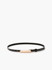 Leather Croc Bar Belt