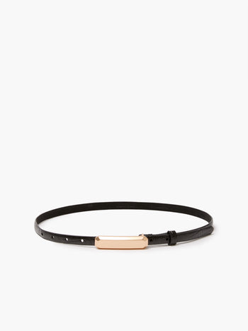 Leather Croc Bar Belt