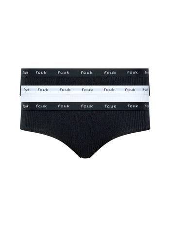 FCUK 3 Pack Ribbed Briefs