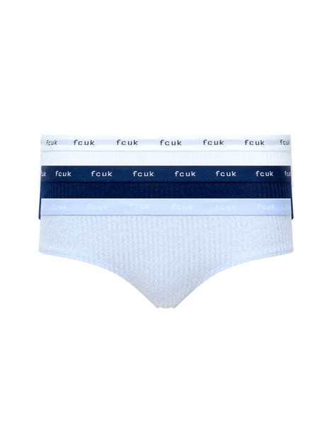 FCUK 3 Pack Ribbed Briefs