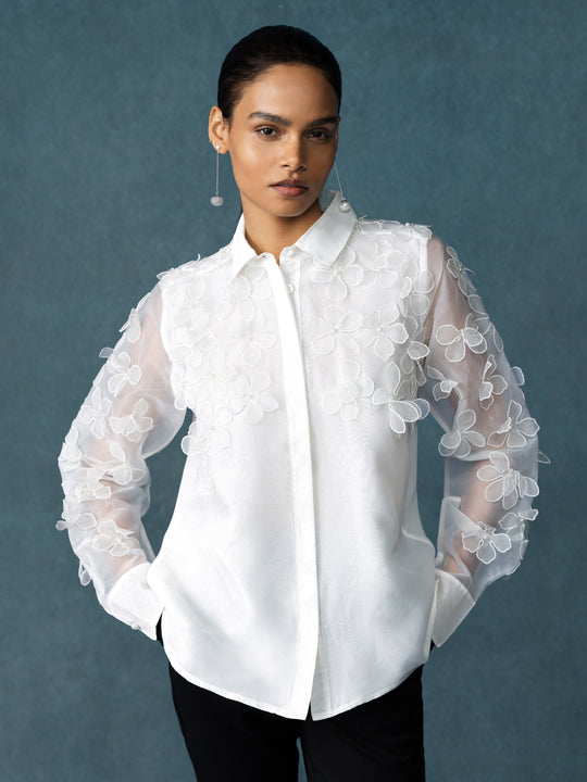 Camden 3D Floral Embellished Shirt