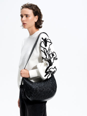 Patrice Floral Embroidered Sleeve Jumper