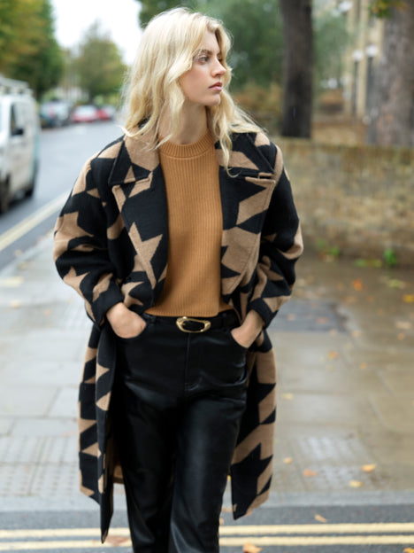 Lucilla Houndstooth Coat