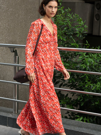 Rebecca Emina V Neck Dress