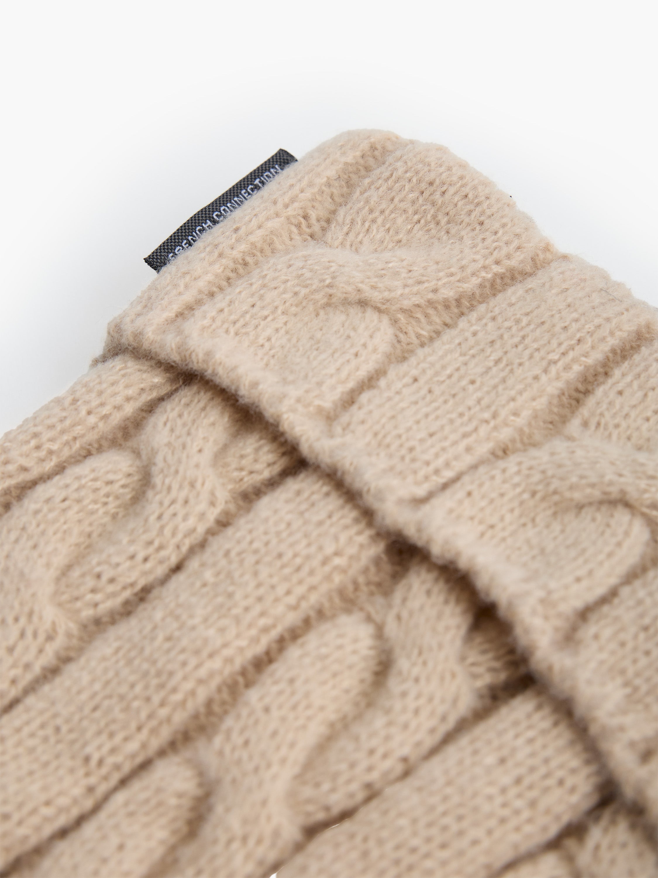 Cable Knit Pom Beanie Hat