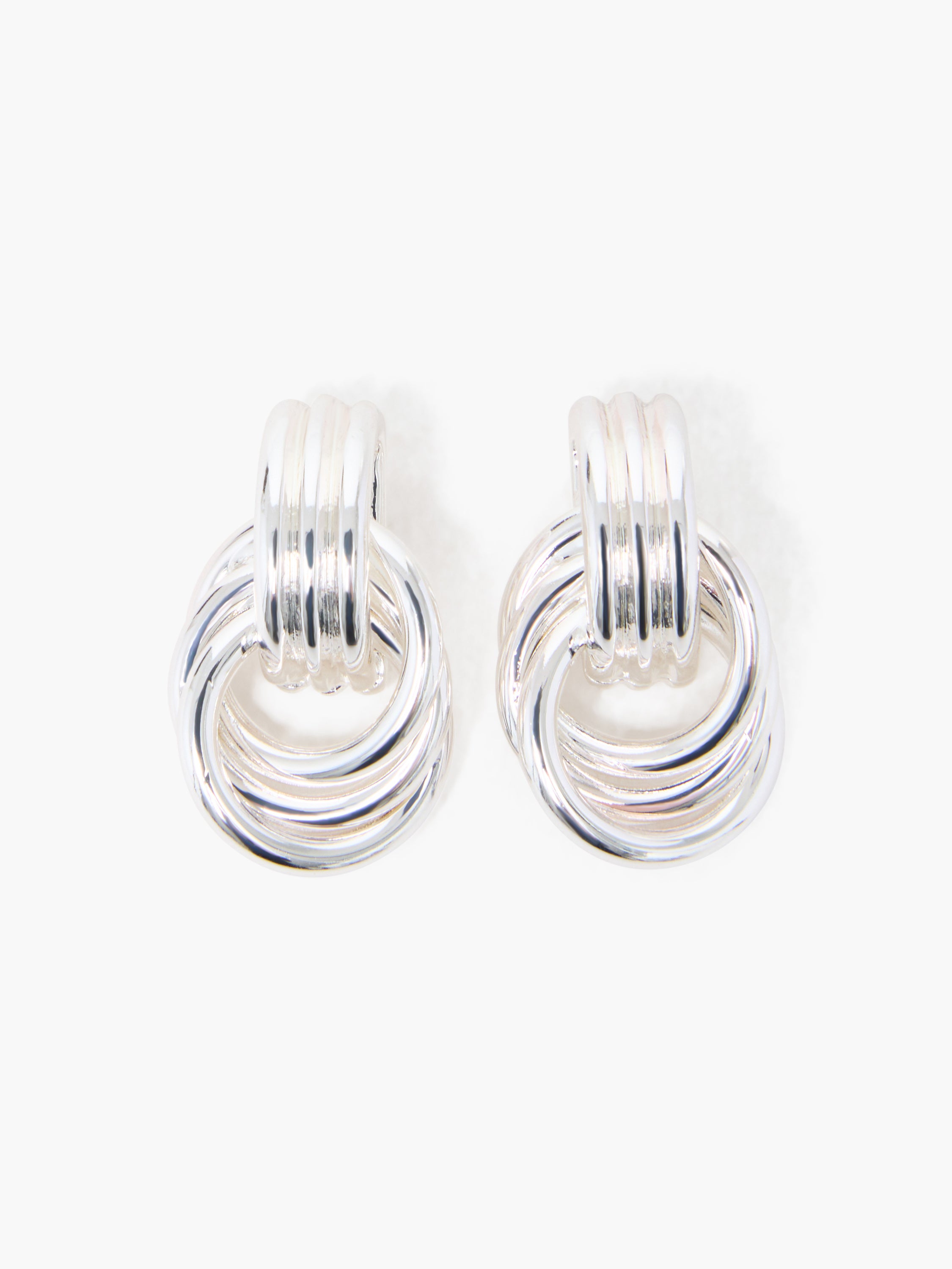 Triple Row Knot Earrings
