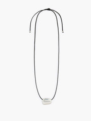 Pebble Black Tie Necklace