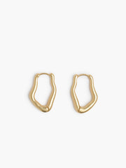 Gold Irregular Hoop Earrings