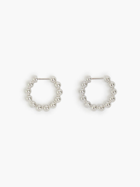 Silver Bubble Hoop Earrings