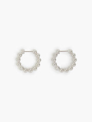 Silver Bubble Hoop Earrings