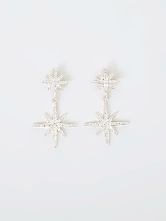 Star Crystal Drop Earrings