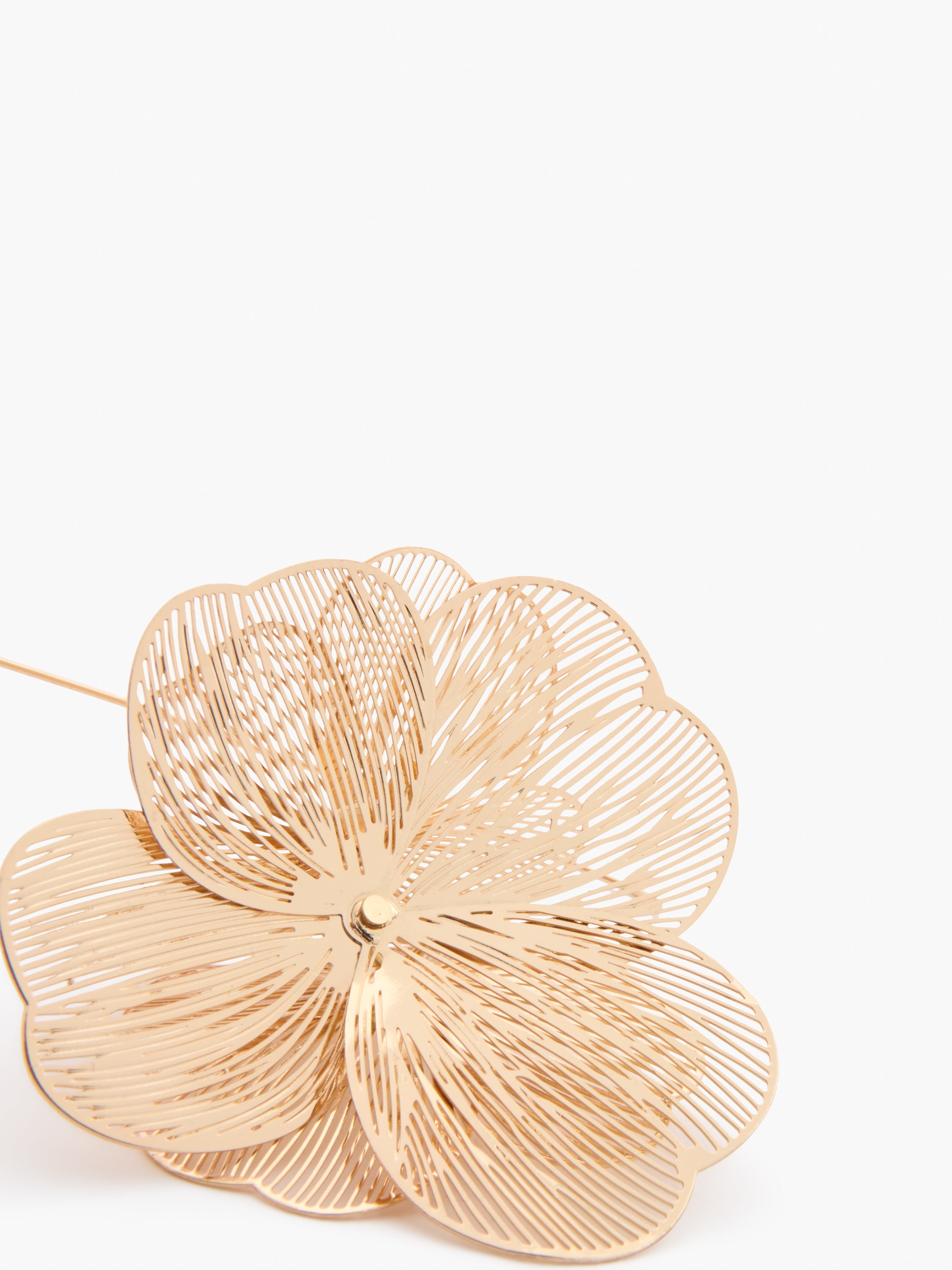 Metal Floral Threader Earrings