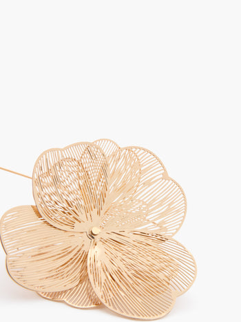 Metal Floral Threader Earrings