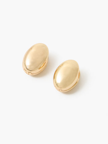 Double Sided Curved Dome Hoop Earrings