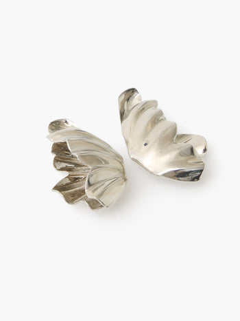 Metal Flower Piece Earrings