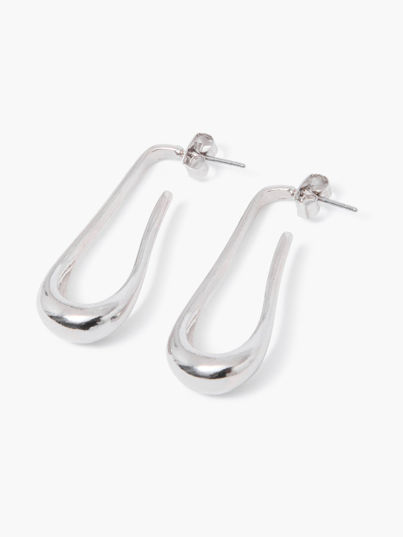 Fluid Long Hoop Earrings