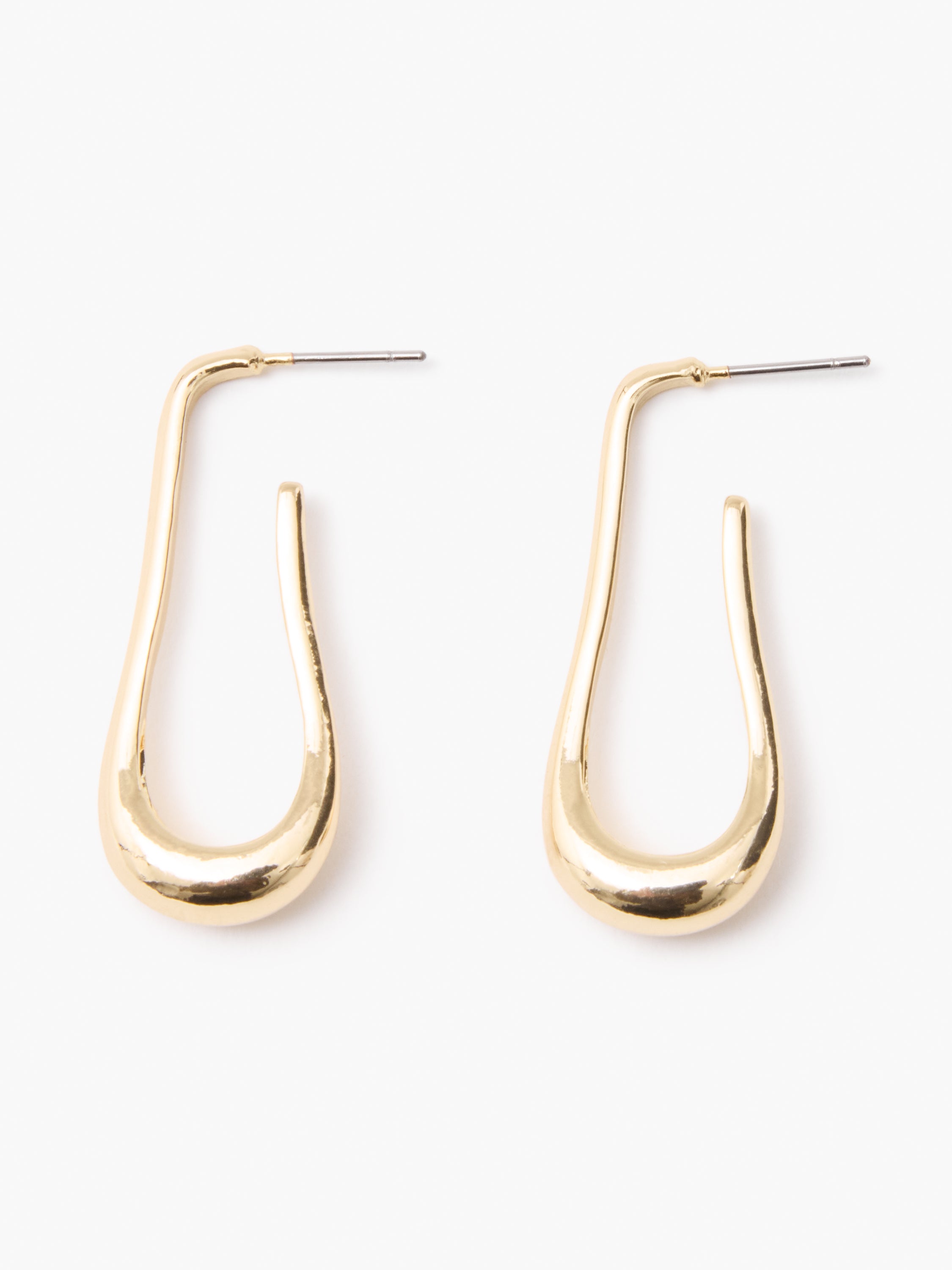Fluid Long Hoop Earrings