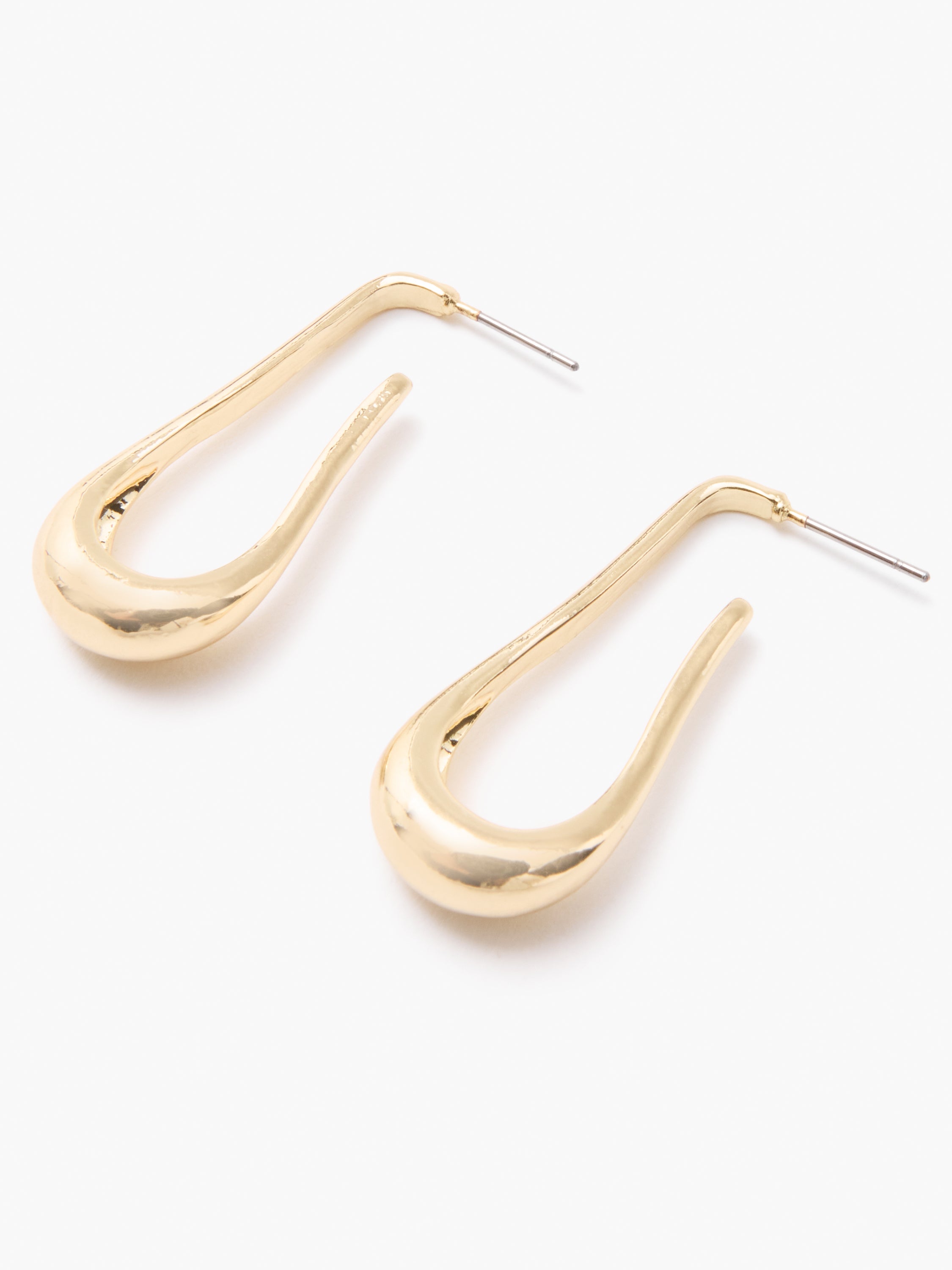Fluid Long Hoop Earrings