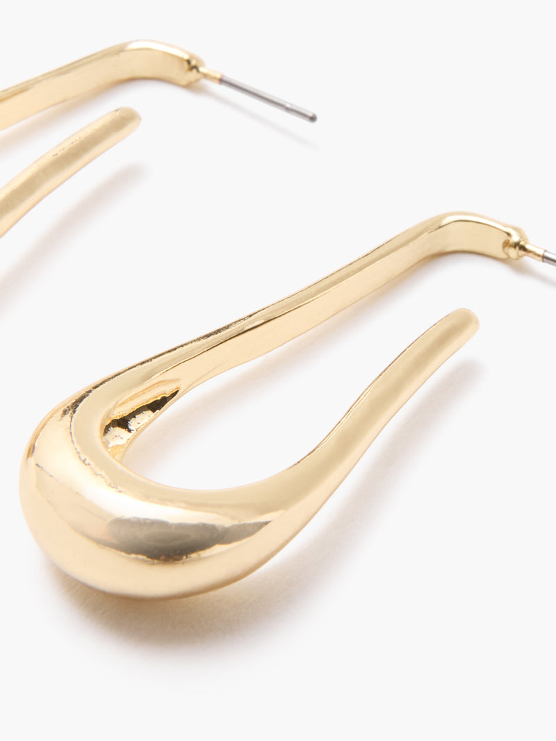 Fluid Long Hoop Earrings