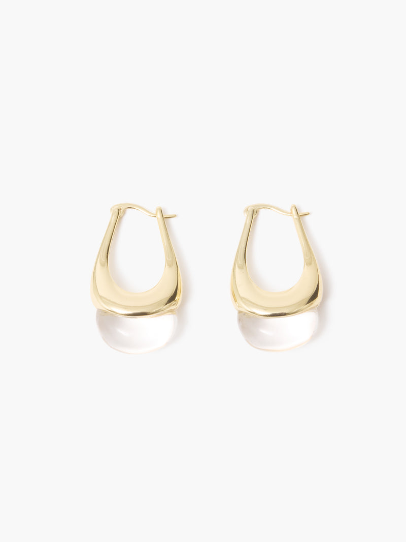 Crystal Droplet Hoop Earrings