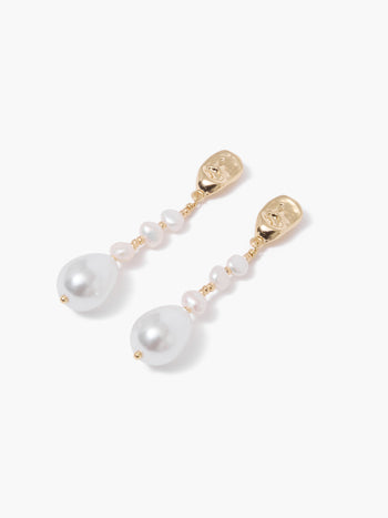 Irregular Mixed Faux Pearl Drop Earrings