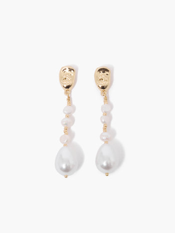 Irregular Mixed Faux Pearl Drop Earrings