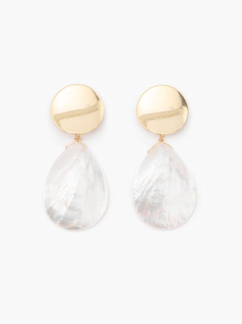 Mother Of Pearl Shell Drop Earrings