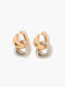 Twist Mixed Metal Line Drop Earrings