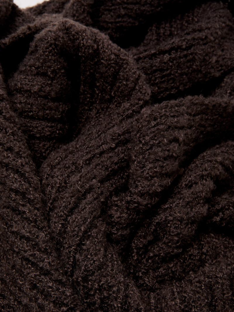 Chocolate Boucle Scarf