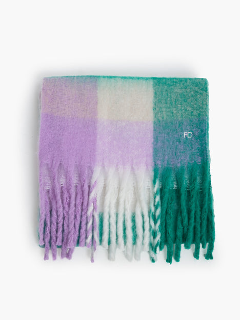 Fluffy Check Scarf