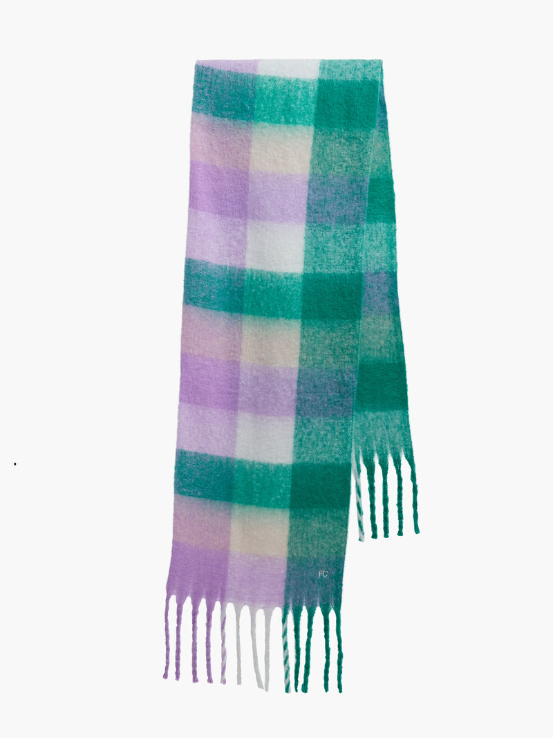 Fluffy Check Scarf