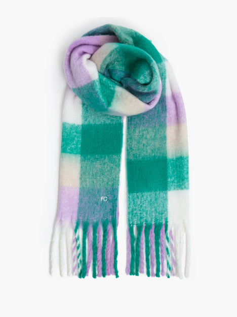 Fluffy Check Scarf