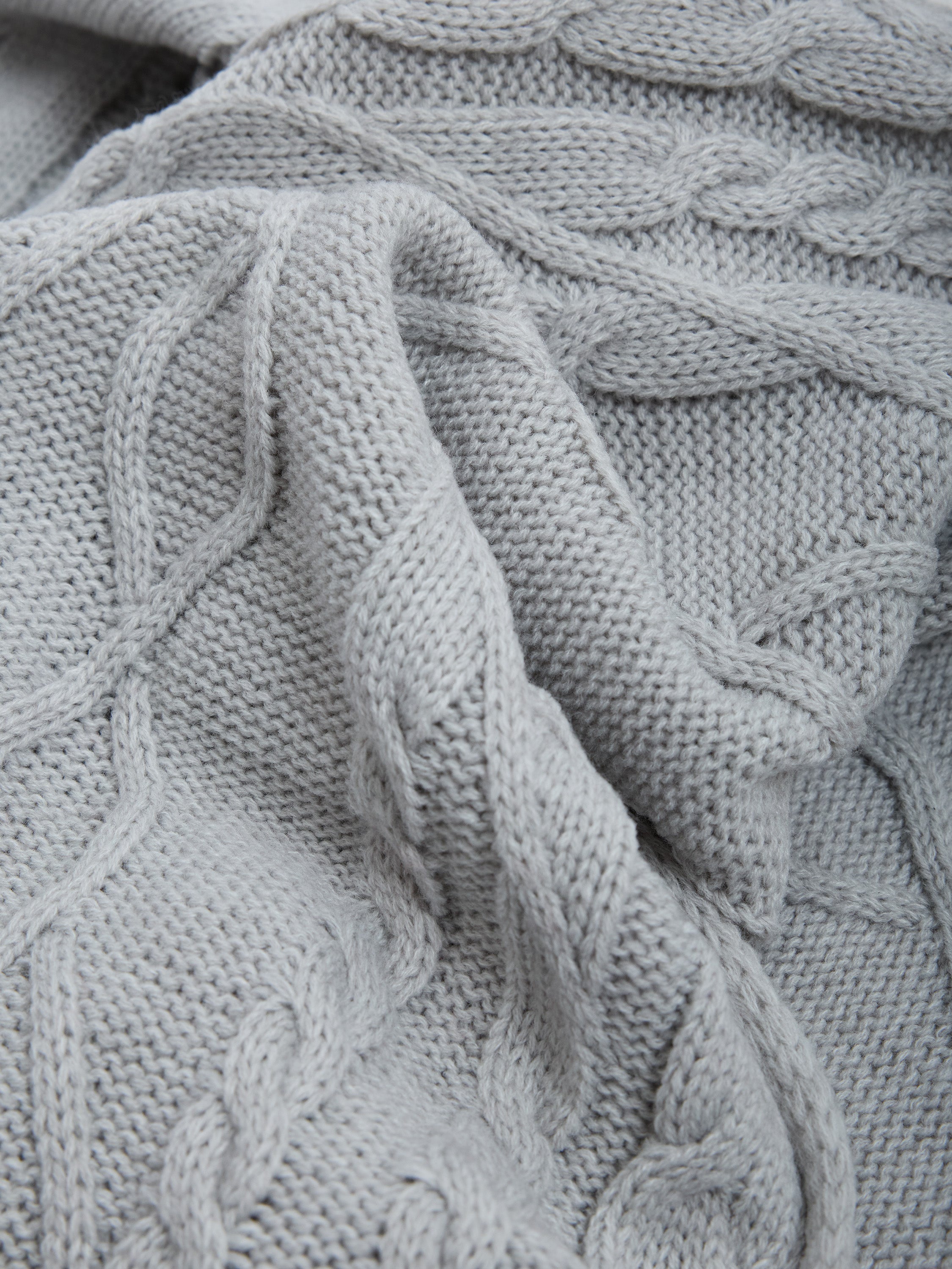 Cable Knit Scarf and Beanie Set