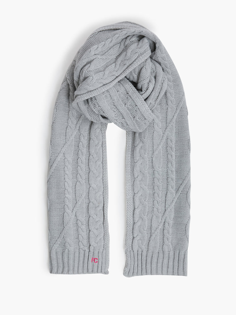 Cable Knit Scarf and Beanie Set