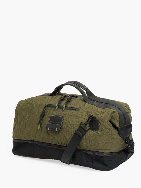 Khaki Crinkle Holdall Gym Bag