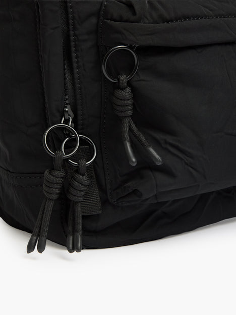 Black Crinkle Backpack