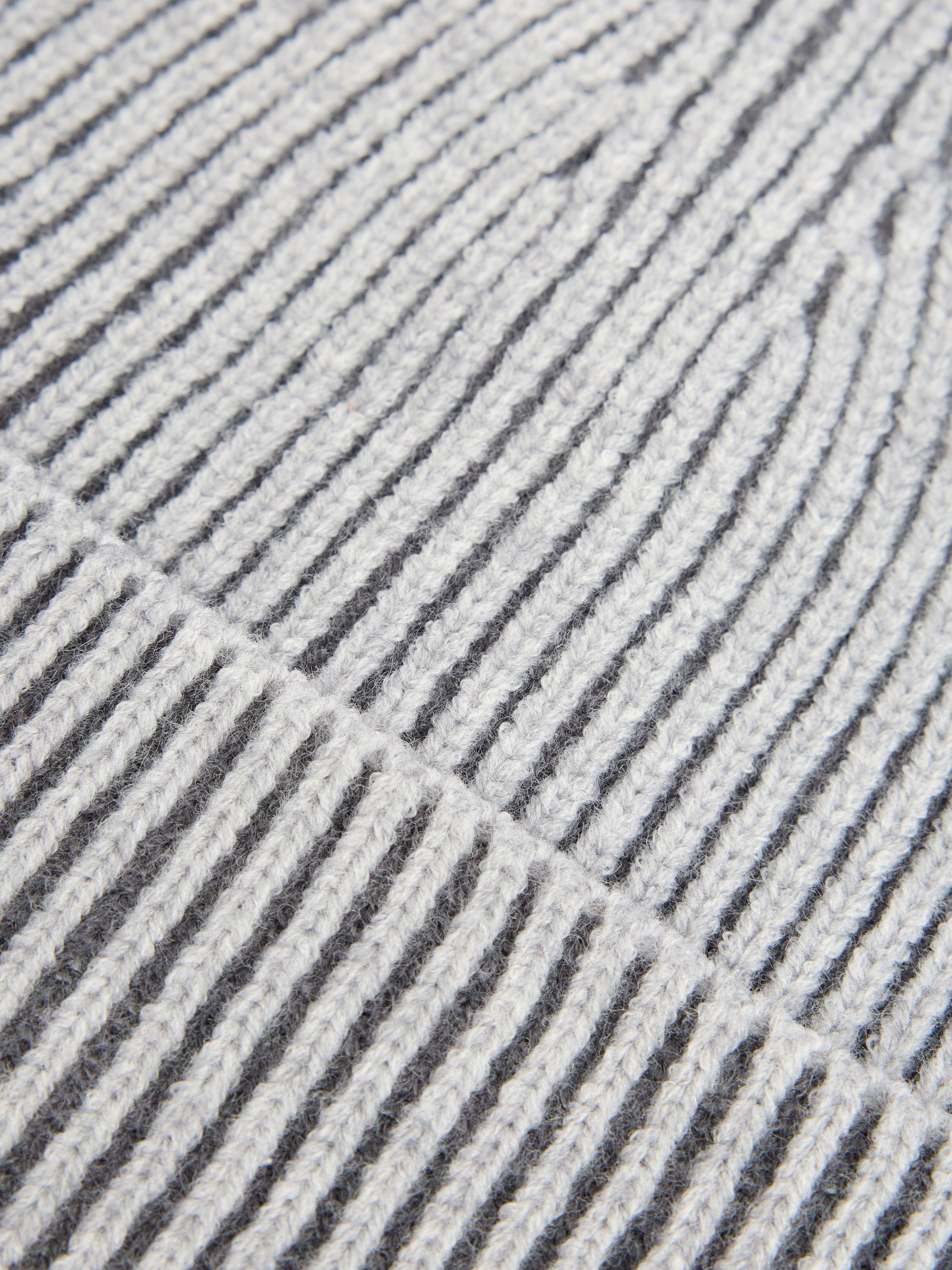 Two Tone Knit Beanie Hat