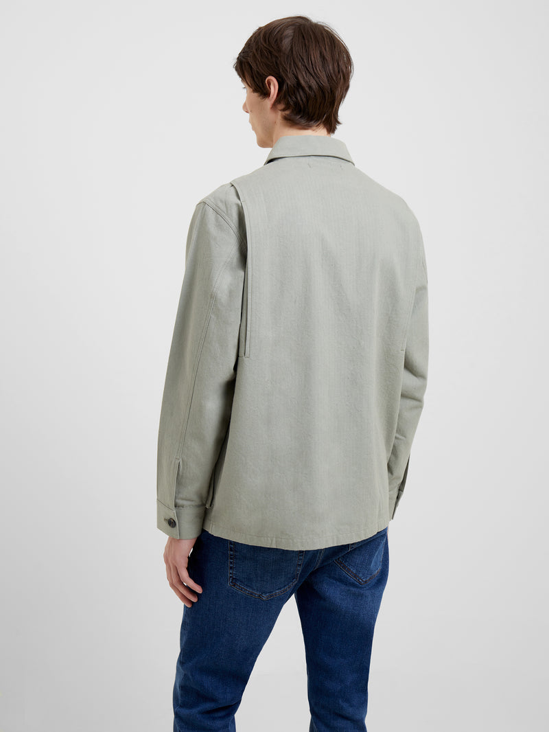 Cotton Herringbone Chore Overshirt